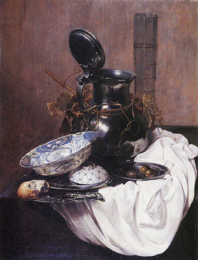 Jan Jansz. Treck - Still Life with a Pewter Pitcher and a Chinese Bowl