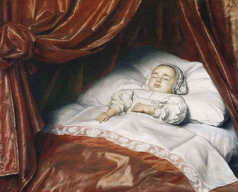 Johannes Thopas - Girl from the Van Valkenburg Family on her Deathbed