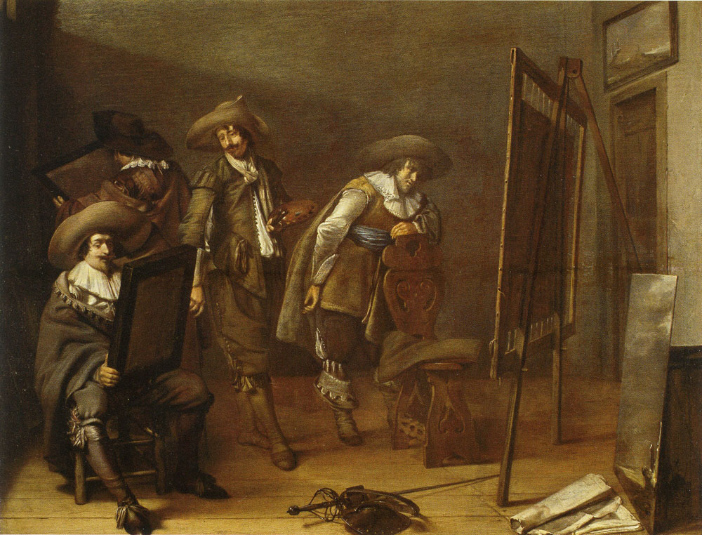 Pieter Codde - Art lovers in a workshop