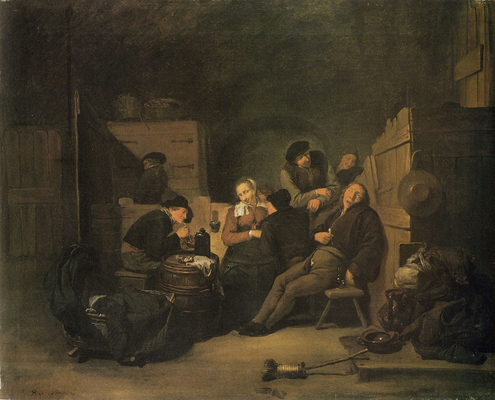 Reynier van Oostzaen - Peasants in a tavern