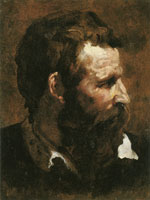 Domenico Beccafumi Head of a Bearded Man in Profile