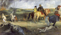 Edgar Degas Scene of war in the middle ages
