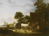 Isaac van Ostade Inn with a Horse