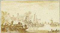 Jan van Goyen Landscape with ships