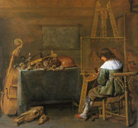 Jan Miense Molenaer The painter at work