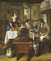 Jan Steen The Prayer before the Meal