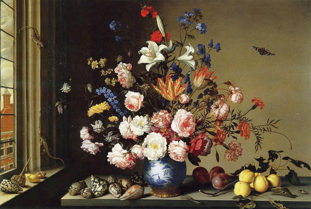 Balthasar van der Ast - Vase of flowers by a window
