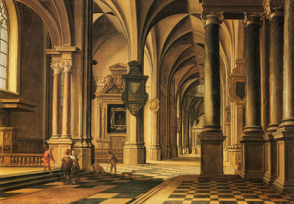 Bartholomeus van Bassen - Interior of an imaginary Catholic church
