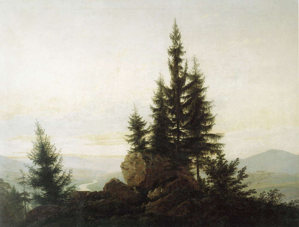 Caspar David Friedrich - View of the Elbe Valley