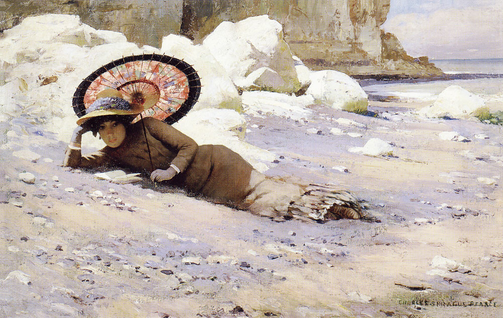 Charles Sprague Pearce - Reading by the Shore