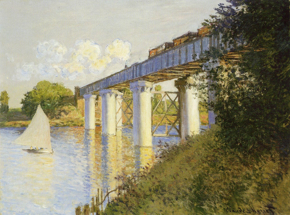 Claude Monet - The railroad bridge at Argenteuil