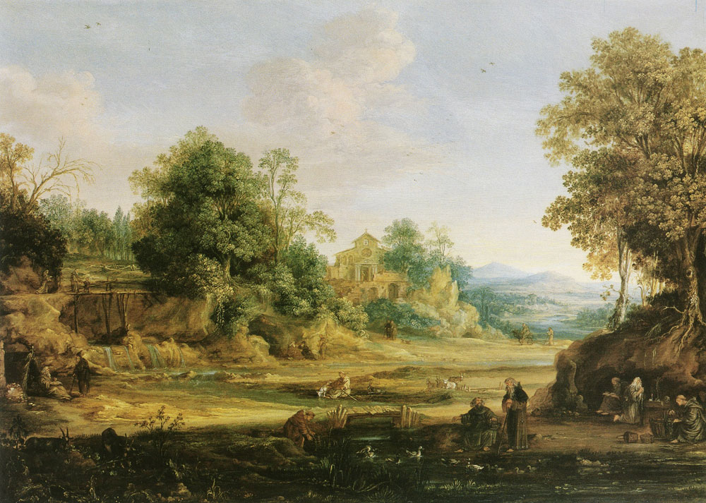 Cornelis Claesz. van Wieringen - Landscape with hermits