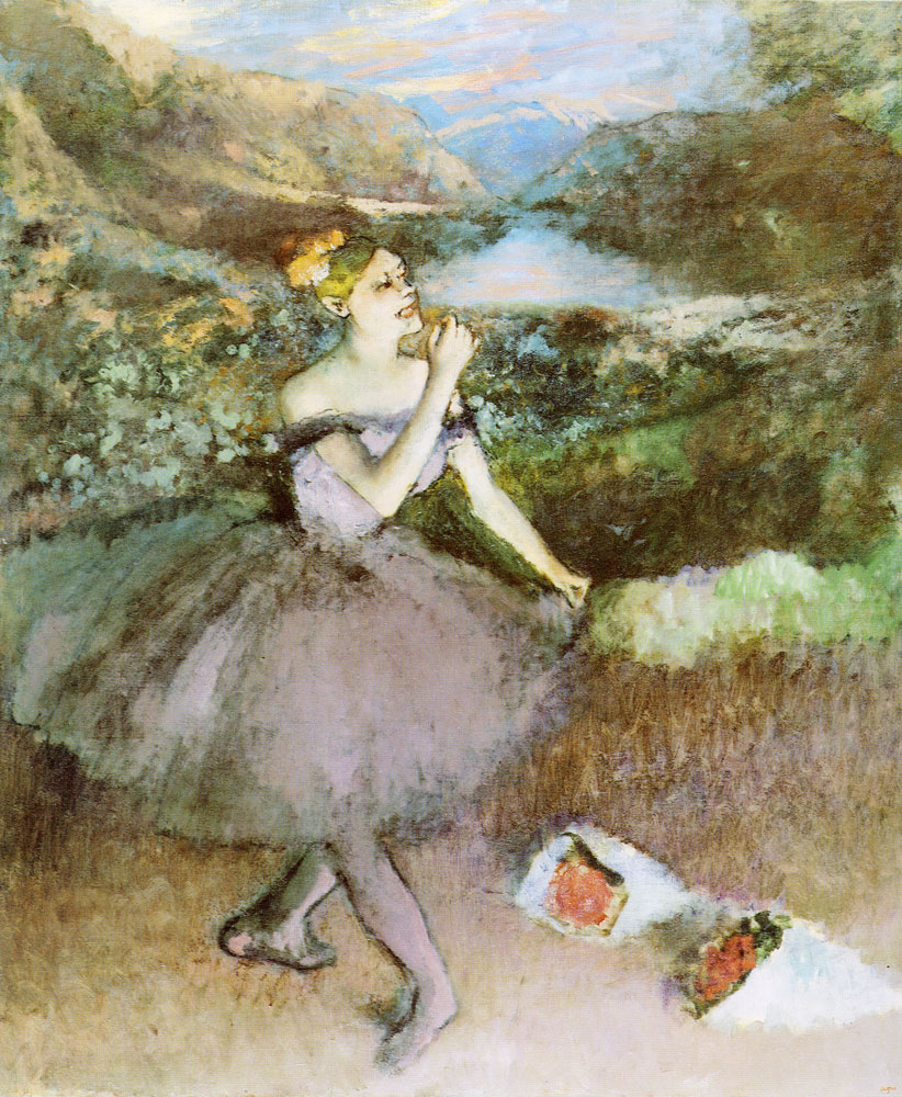 Edgar Degas - Dancer with bouquets
