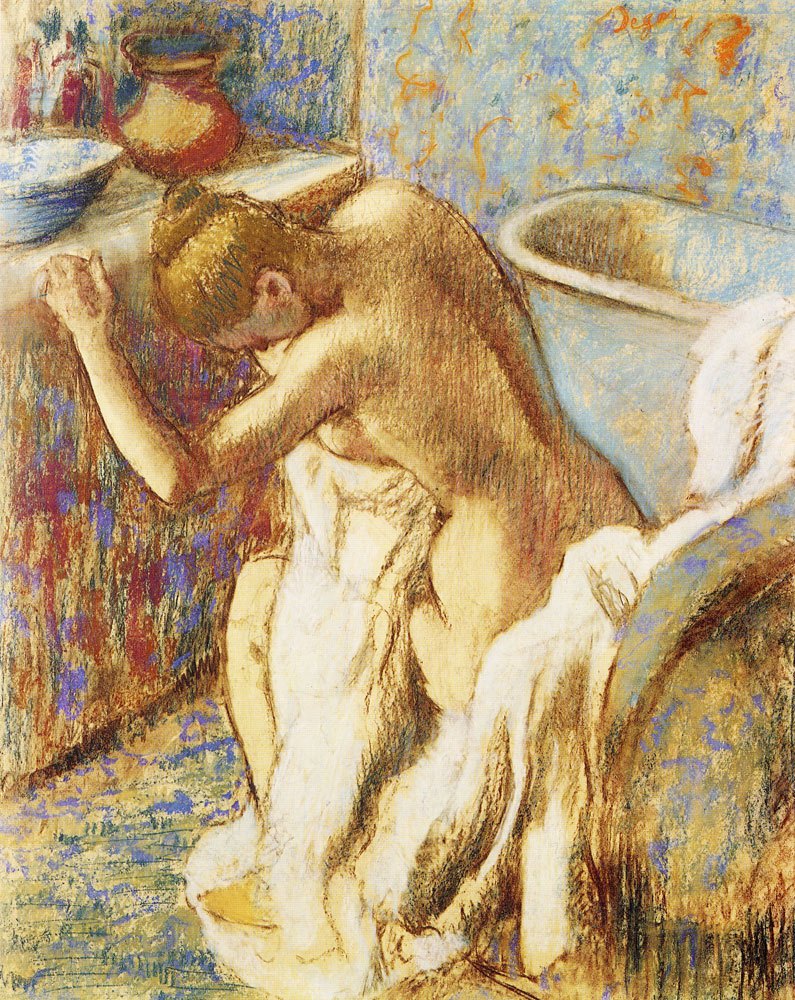 Edgar Degas - Woman drying herself