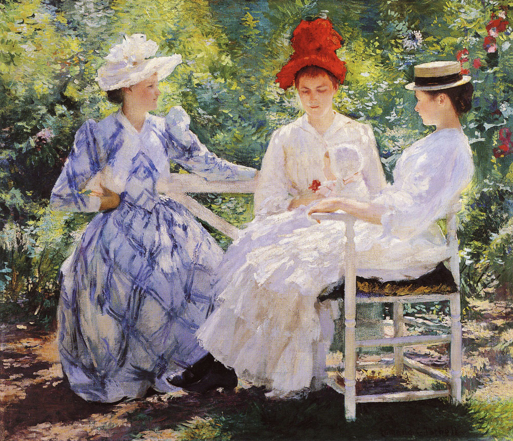 Edmund Charles Tarbell - Three Sisters - A Study in June Sunlight