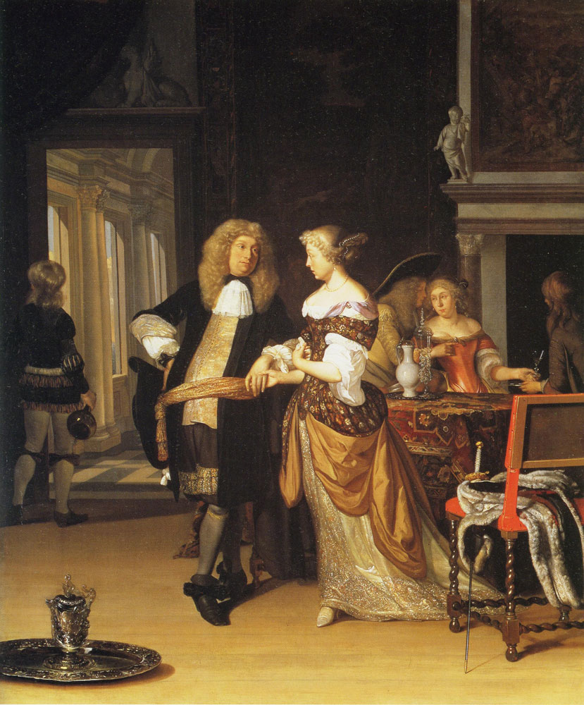 Eglon van der Neer - Couple in an Interior
