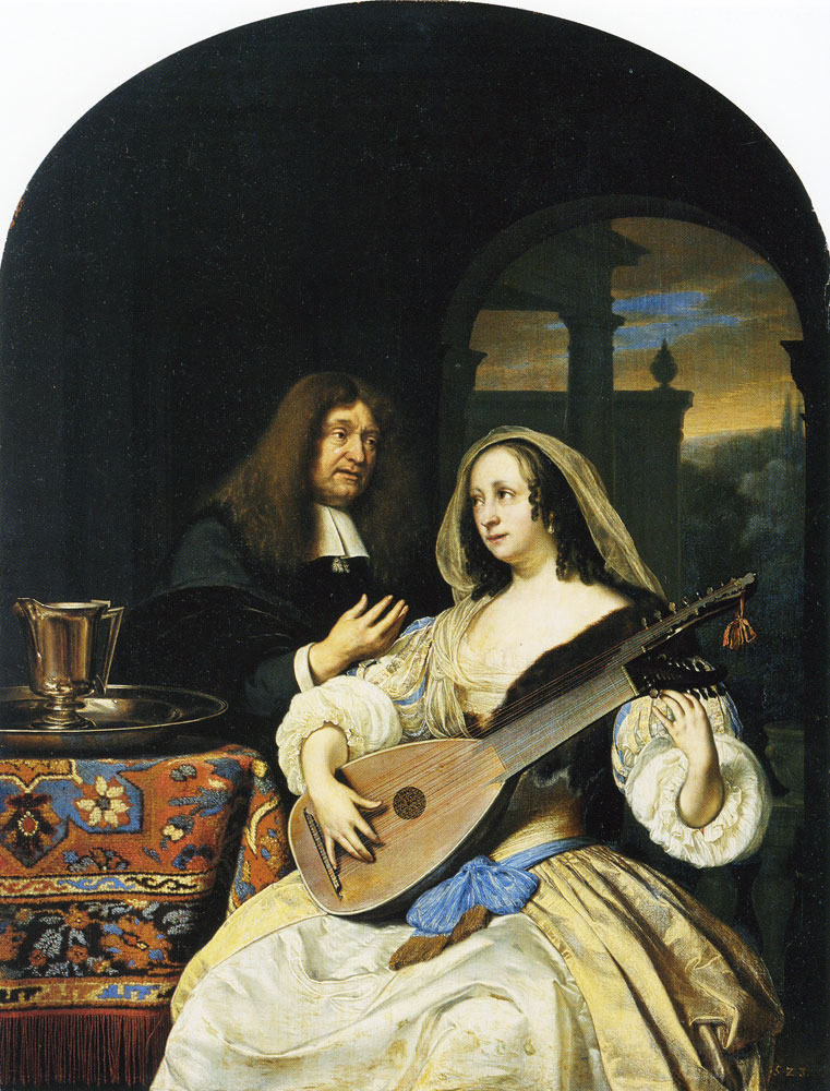 Frans van Mieris the Elder - Portrait of François de le Boë Sylvius and his Wife