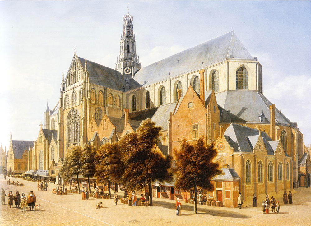 Gerrit Berckheyde - The Grote or St. Bavokerk in Haarlem