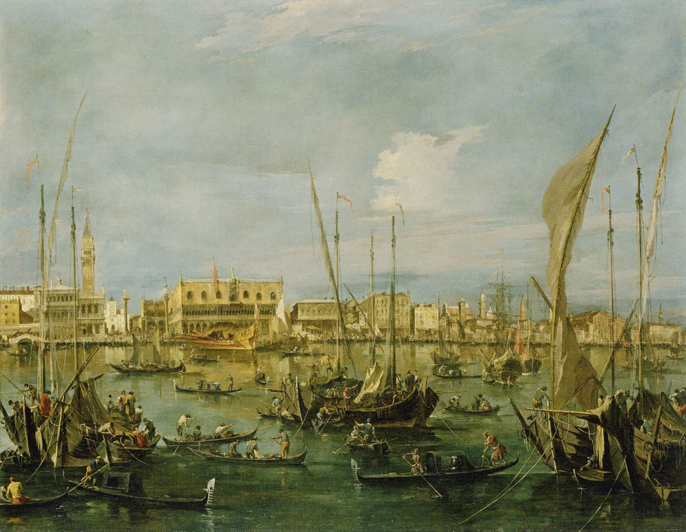 Francesco Guardi - The Molo and the Riva degli Schiavoni, Venice