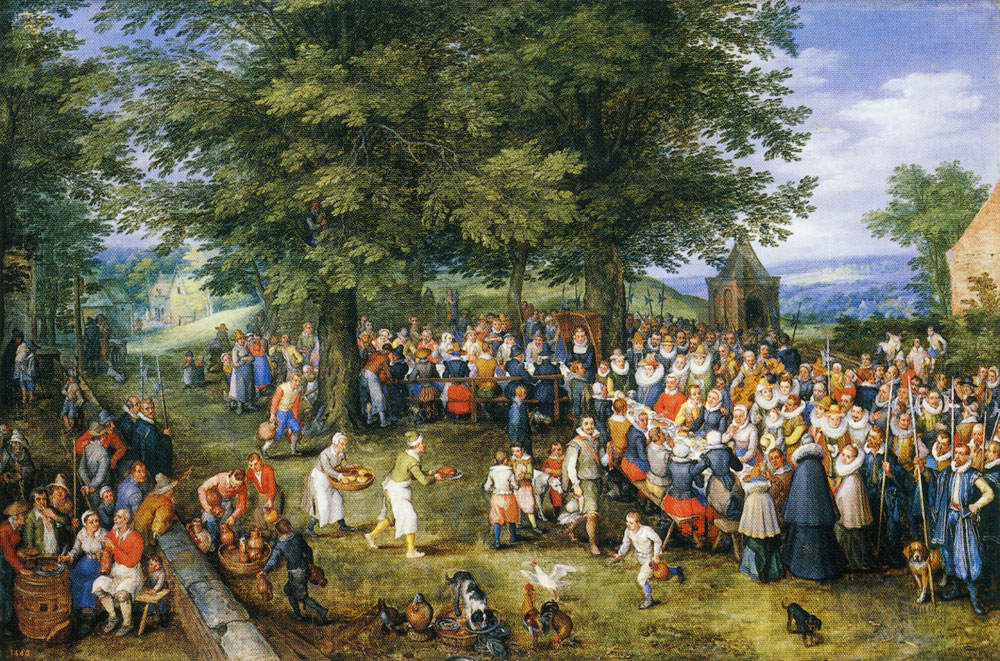 Jan Brueghel the Elder - Wedding Banquet Presided over by the Archdukes