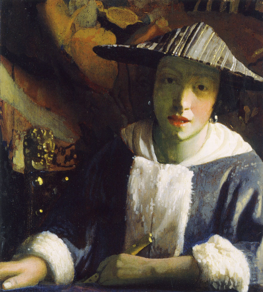 Studio of Johannes Vermeer - Girl with a Flute