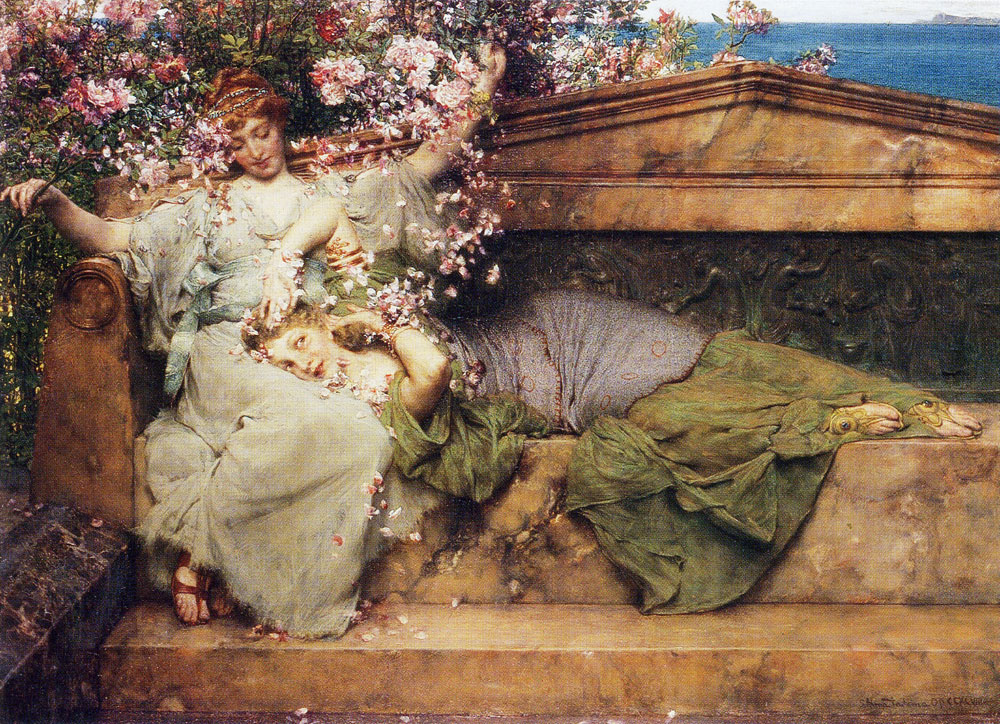 Lawrence Alma-Tadema - In a Rose Garden
