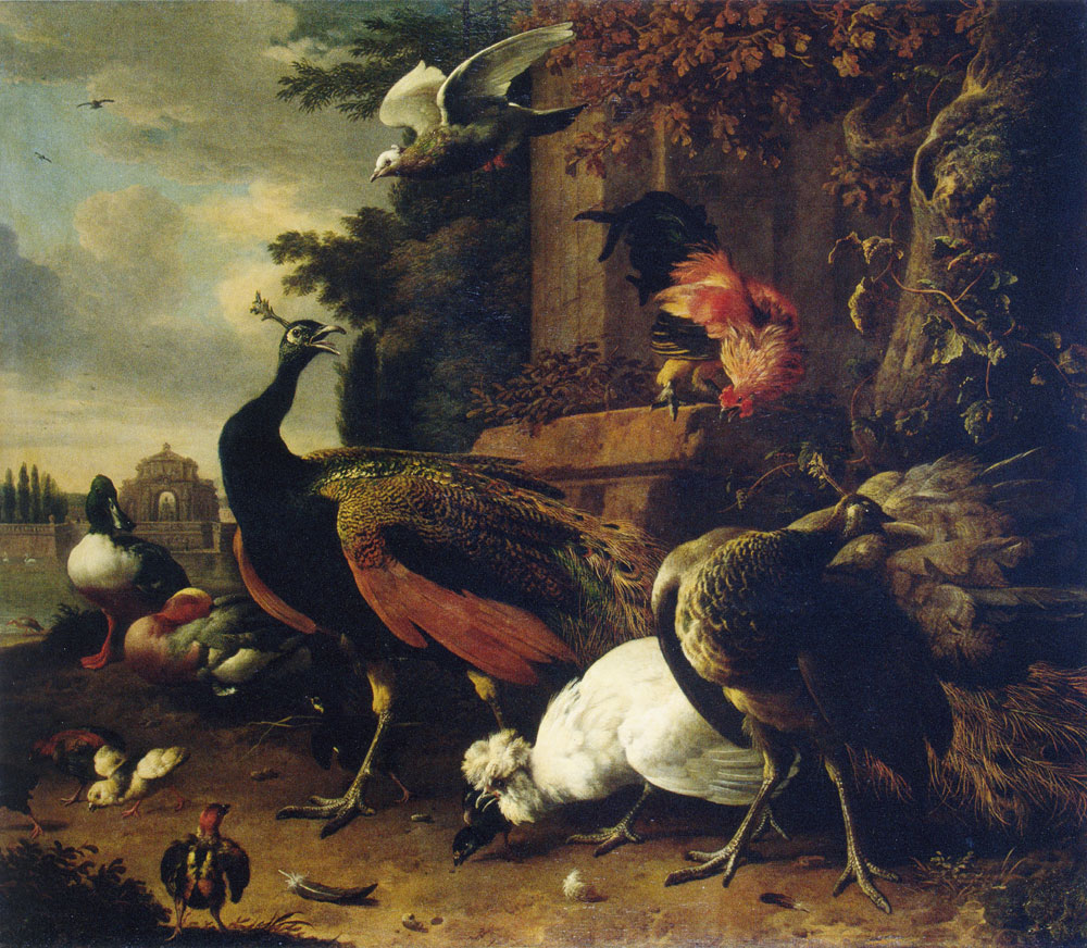 Melchior d'Hondecoeter - Birds in a park