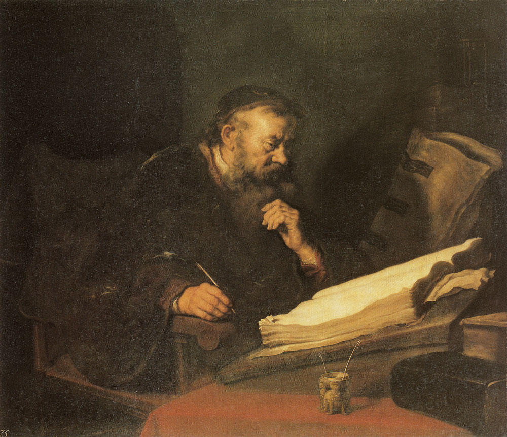 Salomon Koninck - Man at his desk