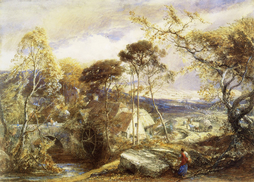 Samuel Palmer - Landscape with watermill