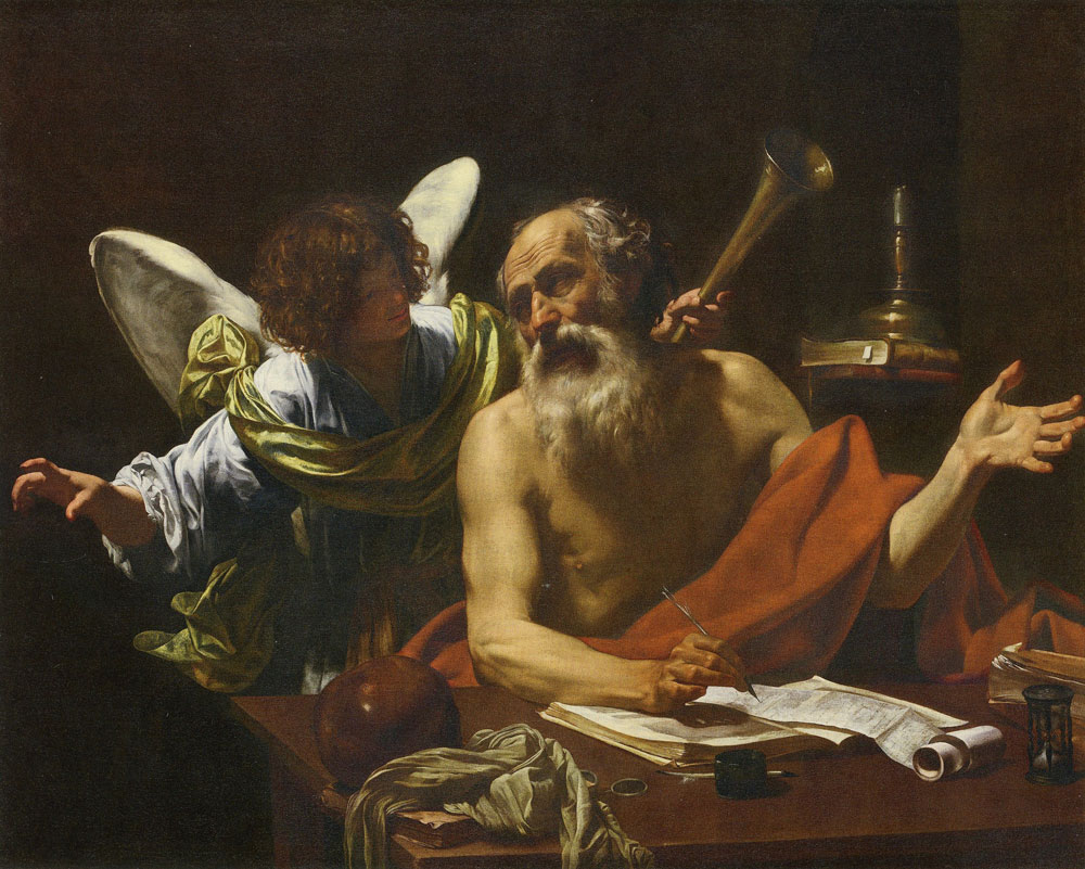 Simon Vouet - Saint Jerome and the Angel
