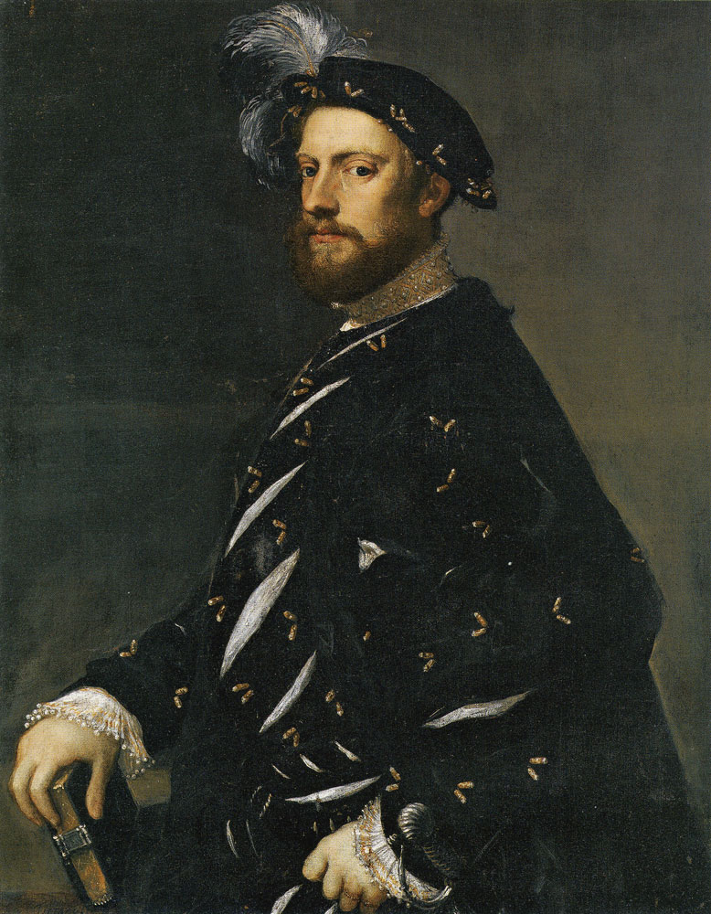 Titian - Portrait of a Man Holding a Book