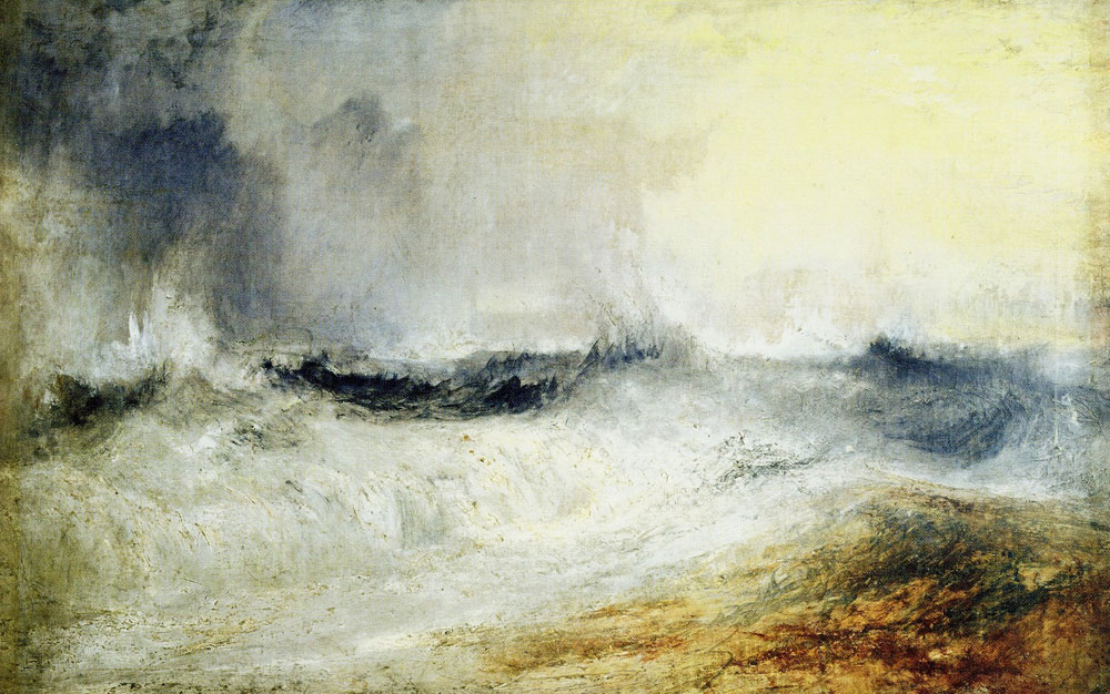 J.M.W. Turner - Waves breaking against the wind