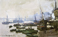 Claude Monet Boats on the Thames, London
