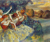 Edgar Degas Four dancers