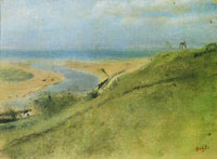Edgar Degas Cliffs beside the sea