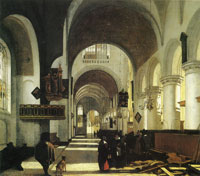 Emanuel de Witte Interior of a church