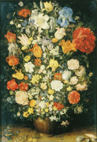 Jan Brueghel the Elder Vase of Flowers with Jewel, Coins and Shells