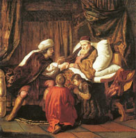 Jan Victors Jacob blesses Joseph's sons