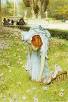 Lawrence Alma-Tadema Flora: spring in the gardens of the Villa Borghese
