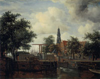 Meindert Hobbema The Haarlemmersluis and the Haringpakkerstoren in Amsterdam