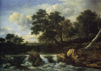 Jacob van Ruisdael Waterfall near an Oak Wood