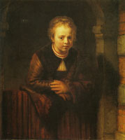 Samuel van Hoogstraten Girl in a Half-Door