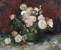 Vincent van Gogh Vase with peonies and roses