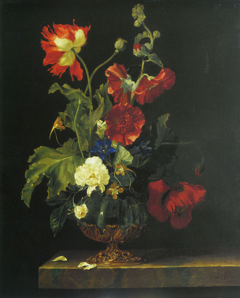 Abraham de Lust - A Vase of Flowers