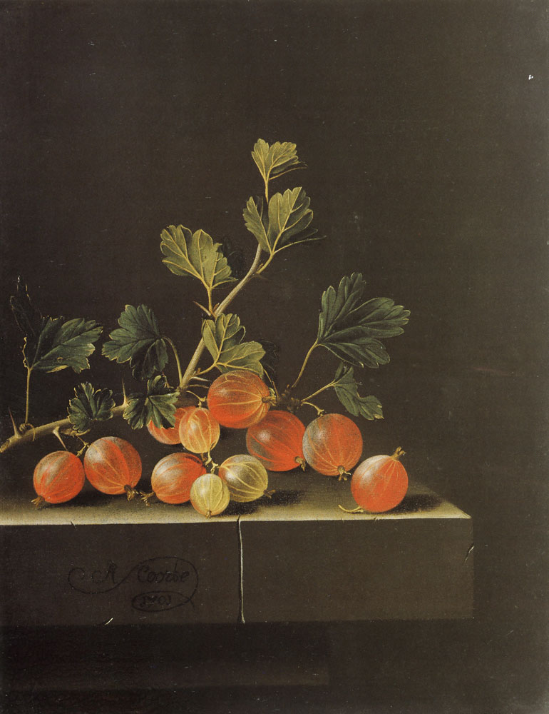 Adriaen Coorte - Gooseberries on a Table