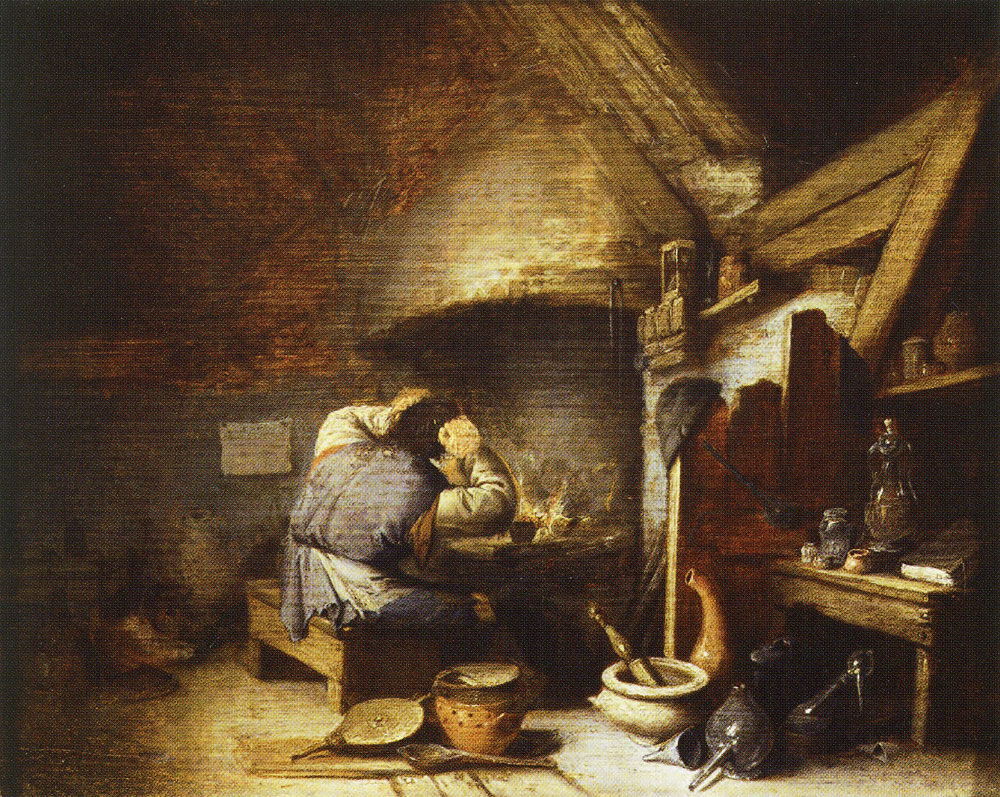 Adriaen van Ostade - An Alchemist in His Workshop