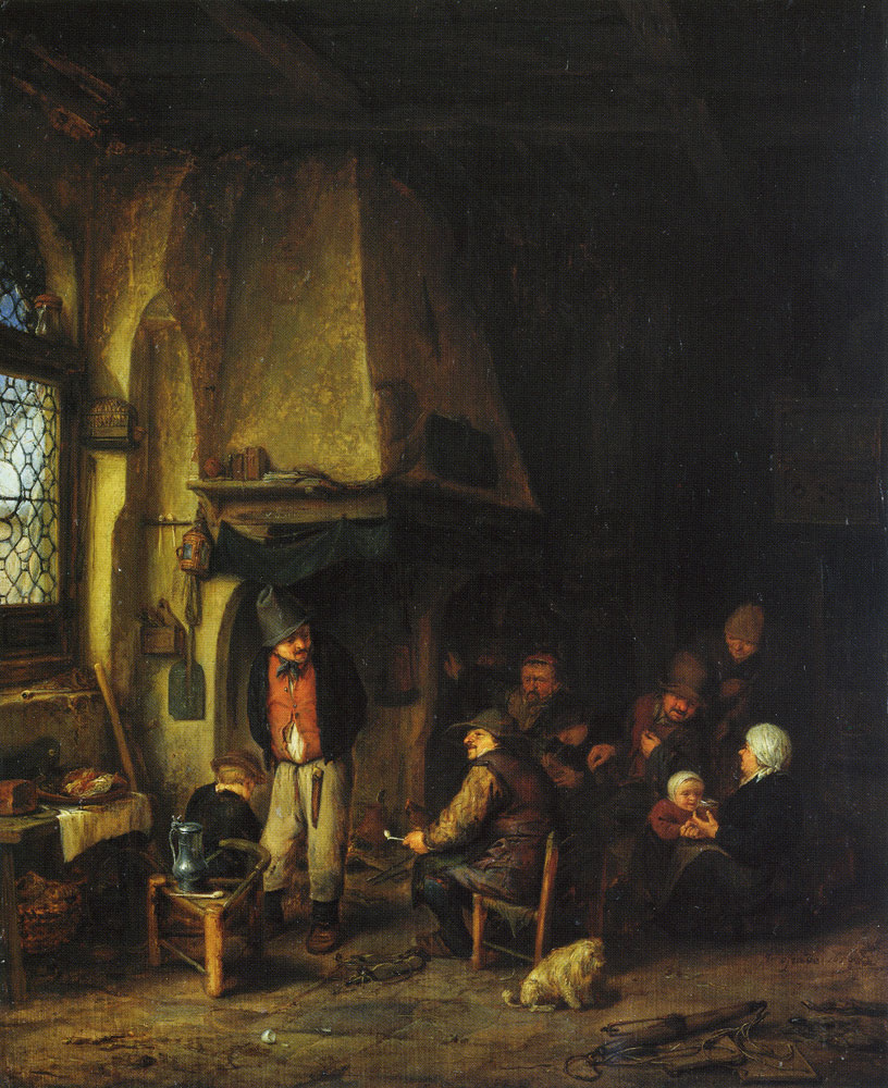 Adriaen van Ostade - Famers in an Interior