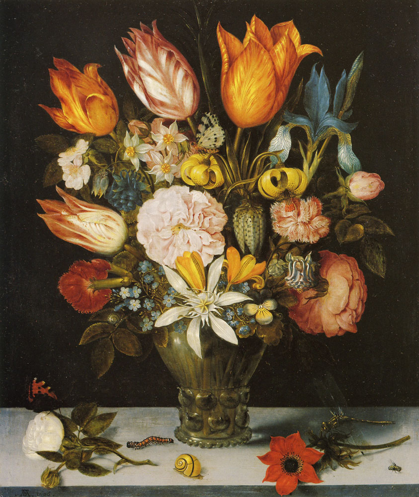Ambrosius Bosschaert - Flowers in a Glass