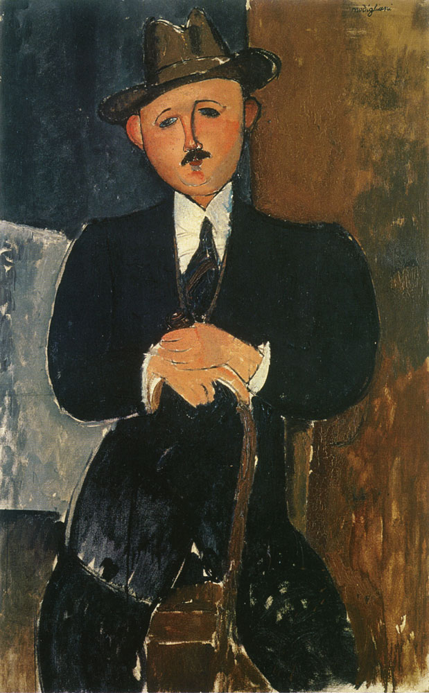 Amedeo Modigliani - Seated Man with a Cane