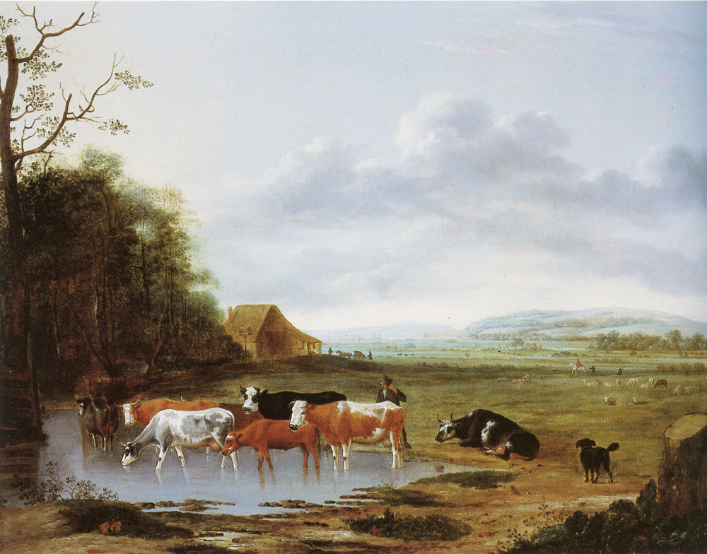 Anthonie van Borssom - Landscape with Cows